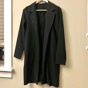 Womens Long Black Trench Coat